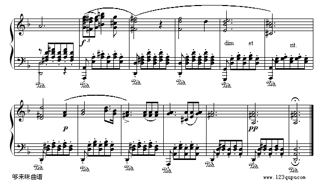 小夜曲-舒伯特钢琴曲谱（图4）