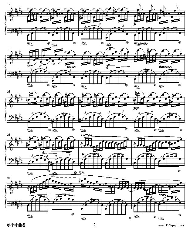 幻想即兴曲-滴漏打谱-肖邦钢琴曲谱（图2）