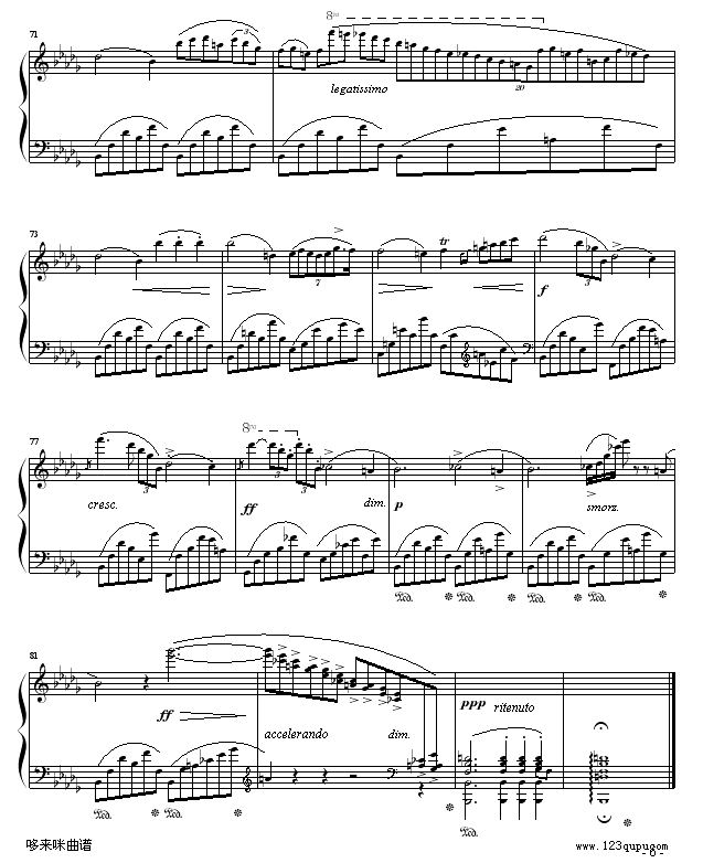 降b小调夜曲-肖邦钢琴曲谱（图6）