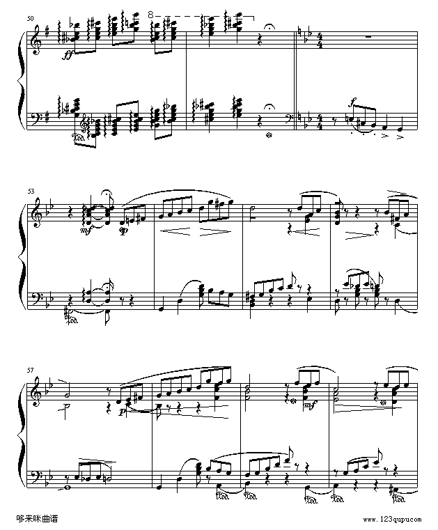 船歌-柴科夫斯基钢琴曲谱（图5）