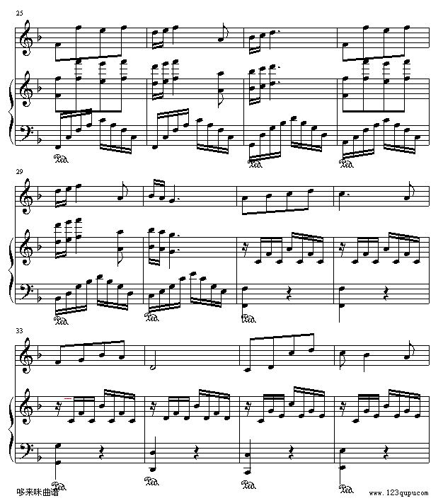 共和国之恋-世界名曲钢琴曲谱（图3）