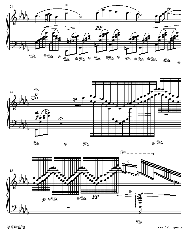 云雀-巴拉基列夫钢琴曲谱（图3）