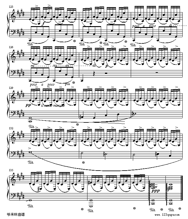 幻想即兴曲-滴漏打谱-肖邦钢琴曲谱（图10）