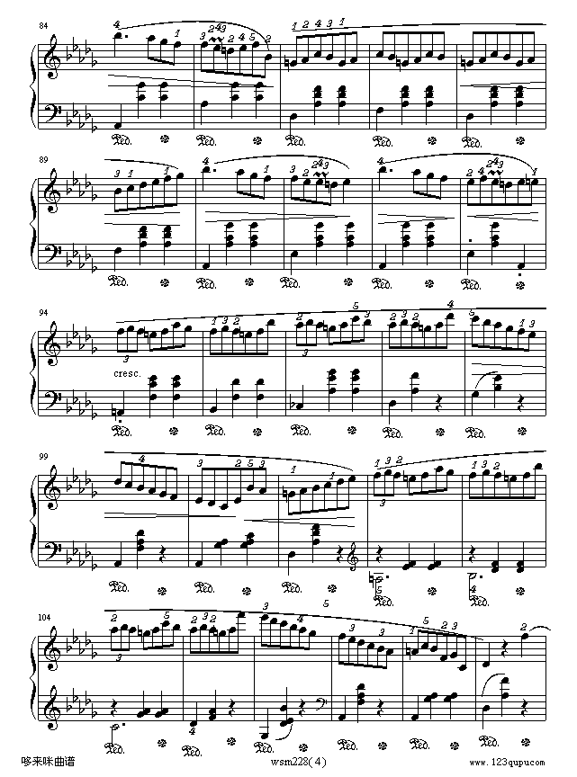 小犬圆舞曲-肖邦钢琴曲谱（图4）