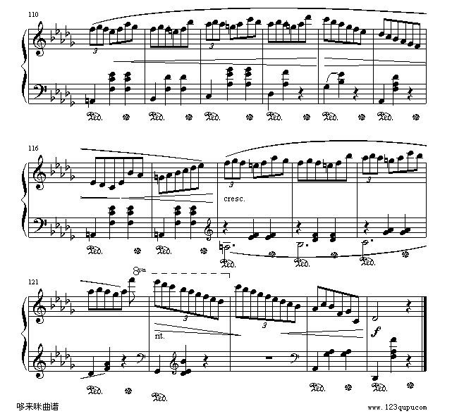 小犬圆舞曲-肖邦钢琴曲谱（图5）