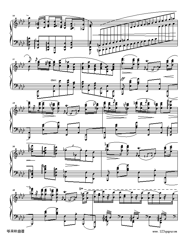 英雄波兰舞曲-肖邦钢琴曲谱（图3）