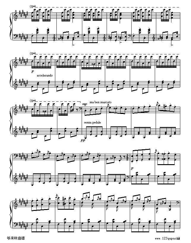 匈牙利狂想曲第二号-李斯特钢琴曲谱（图12）