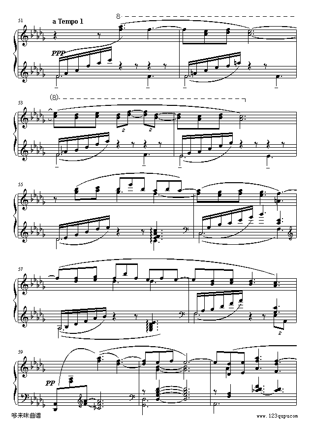Clair de Lune-德彪西钢琴曲谱（图5）
