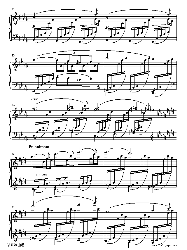 Clair de Lune-德彪西钢琴曲谱（图3）