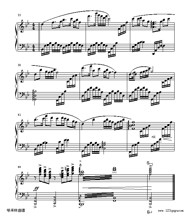 梁祝 - 梁山伯与祝英台-克莱德曼钢琴曲谱（图4）