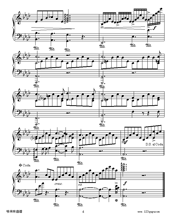 爱之梦-克莱德曼钢琴曲谱（图4）