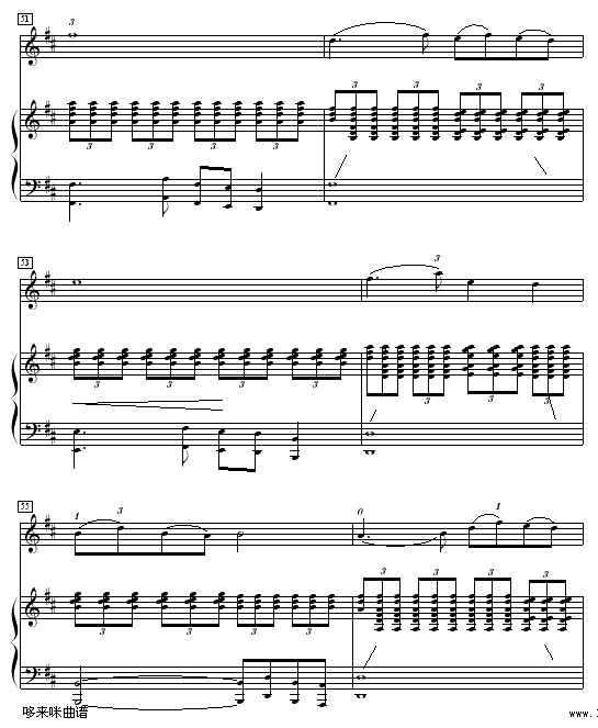 渔舟唱晚-中国名曲钢琴曲谱（图6）