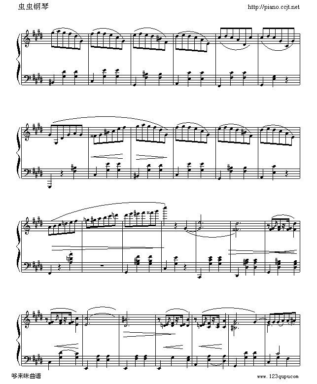 升C小调圆舞曲-肖邦钢琴曲谱（图5）