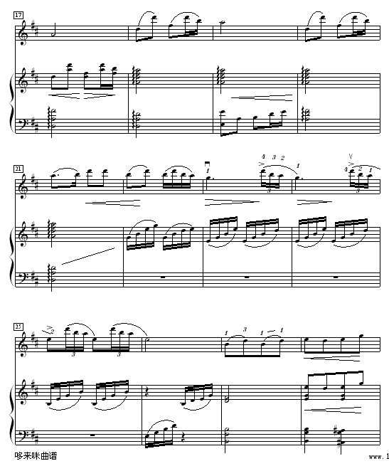 渔舟唱晚-中国名曲钢琴曲谱（图3）