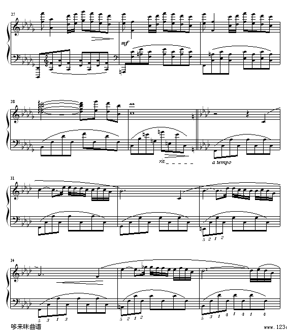 秋日的私语-克莱德曼钢琴曲谱（图3）