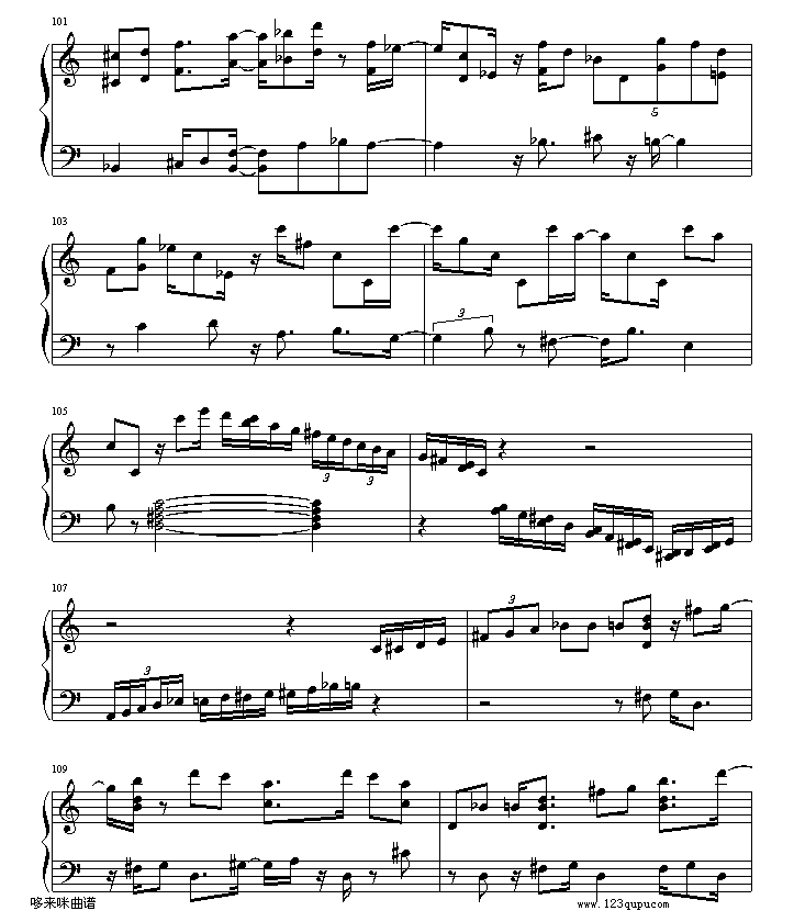 绮想輪旋曲-贝多芬钢琴曲谱（图13）
