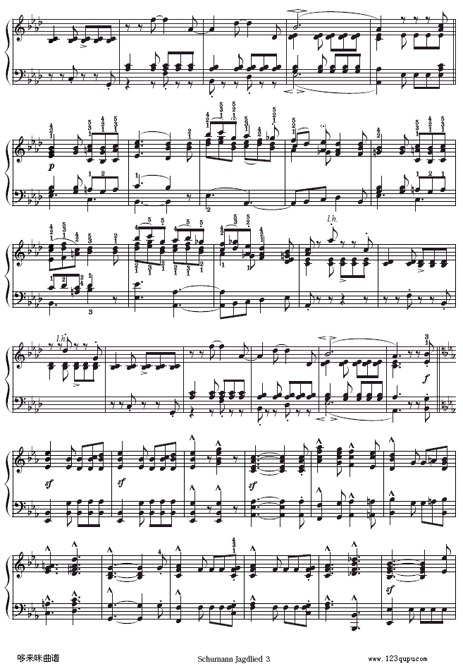 Waldscenen op.82-舒曼钢琴曲谱（图3）