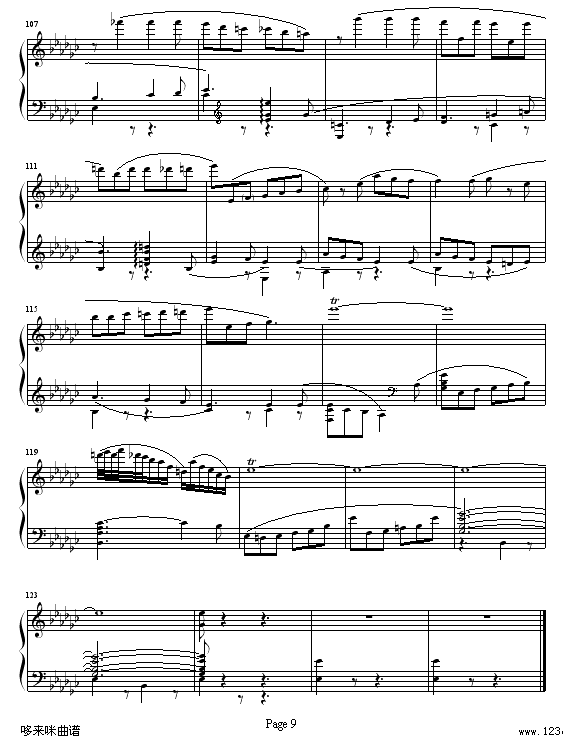 《天鹅湖组曲》之四-双人舞-柴科夫斯基钢琴曲谱（图9）