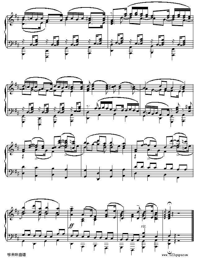 D大调卡农-Cannon D-帕赫贝尔-Pachelbel钢琴曲谱（图4）