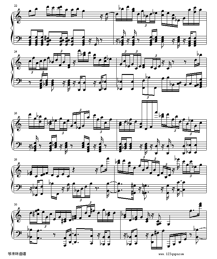 绮想輪旋曲-贝多芬钢琴曲谱（图4）
