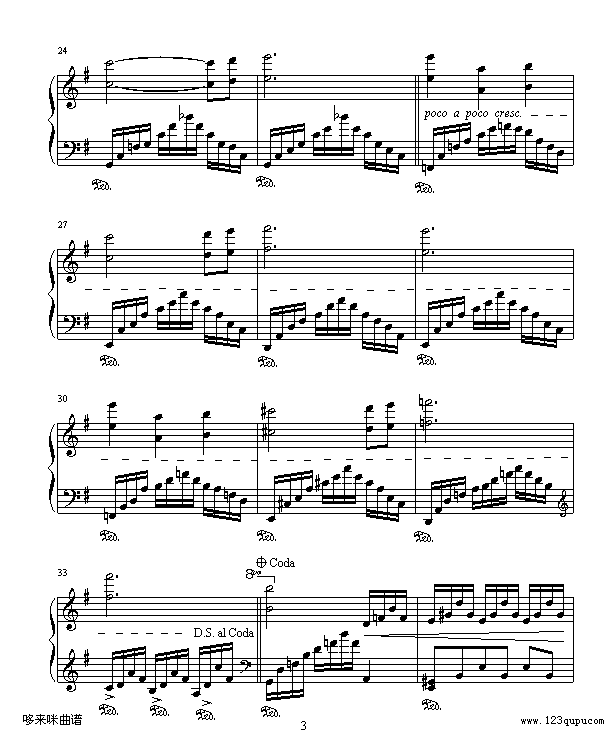 天鹅-克莱德曼钢琴曲谱（图3）