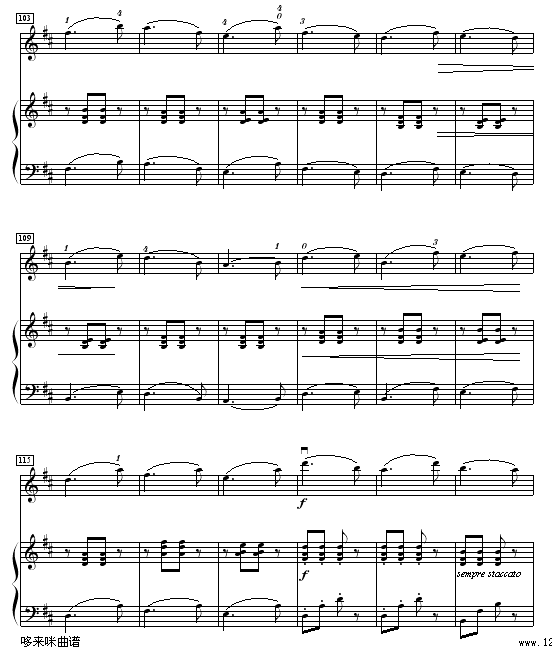 渔舟唱晚-中国名曲钢琴曲谱（图10）