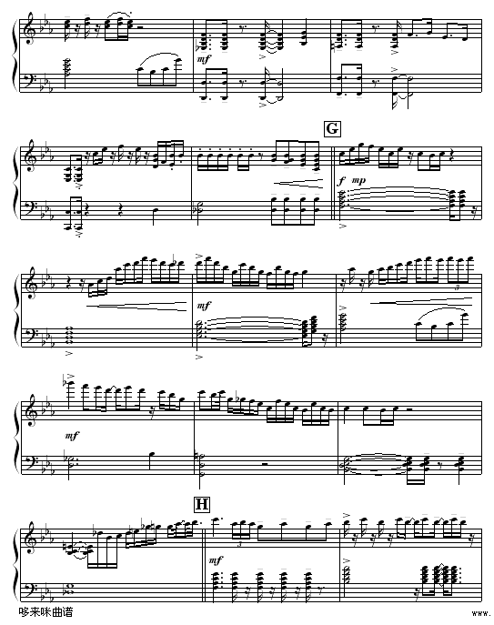 夜莺-Richnew钢琴曲谱（图5）