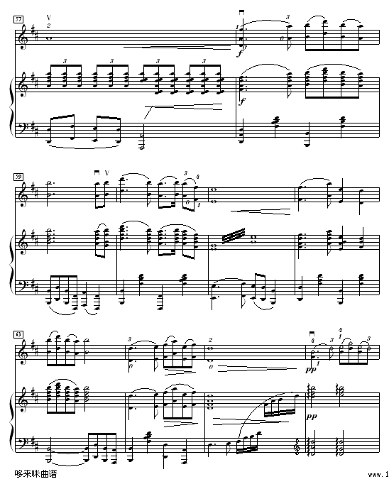 渔舟唱晚-中国名曲钢琴曲谱（图7）