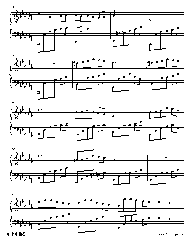 巴格达的星空-班得瑞钢琴曲谱（图2）