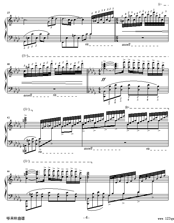 秋日的私语-克莱德曼钢琴曲谱（图4）