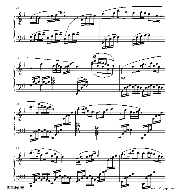 梁祝 - 梁山伯与祝英台-克莱德曼钢琴曲谱（图2）