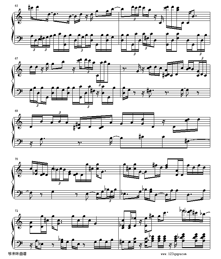 绮想輪旋曲-贝多芬钢琴曲谱（图9）