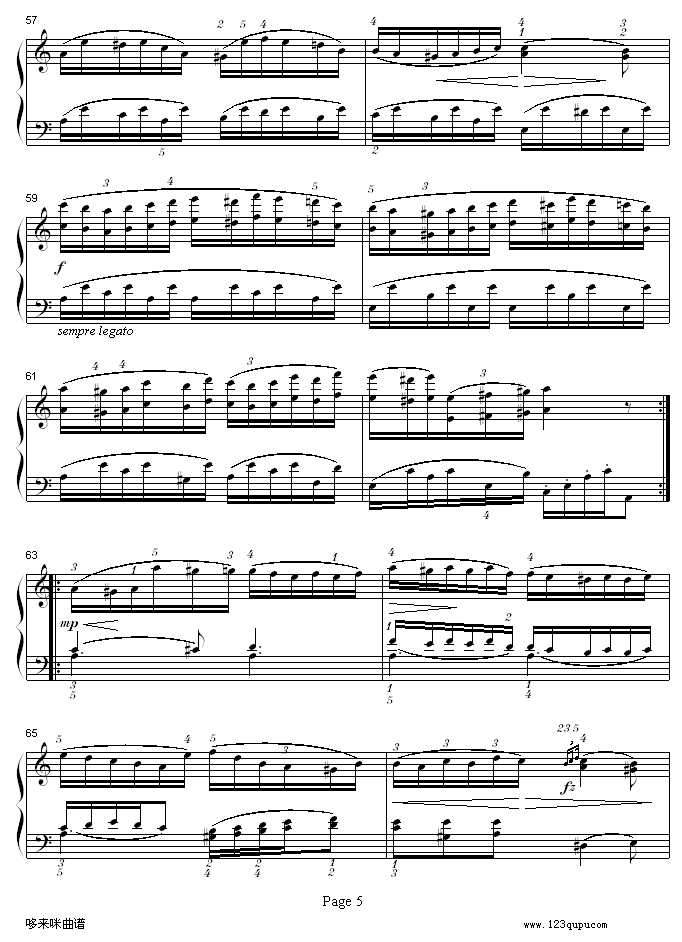 A大调钢琴奏鸣曲K331-寒风-莫扎特钢琴曲谱（图5）