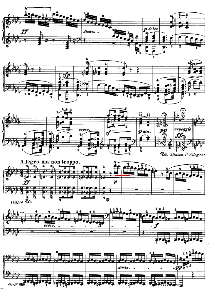 热情奏鸣曲-作品57号(第二十三钢琴奏鸣曲)-贝多芬钢琴曲谱（图19）