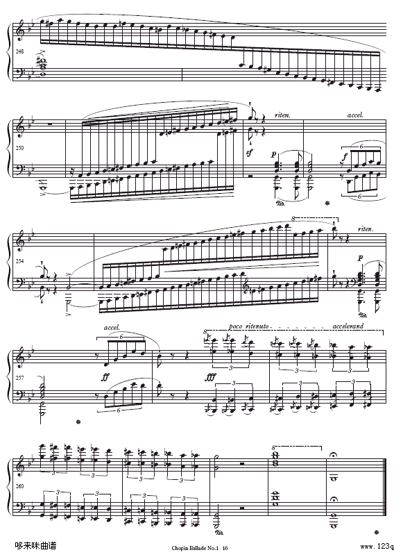 第一叙事曲-Ballade No.1-肖邦钢琴曲谱（图16）