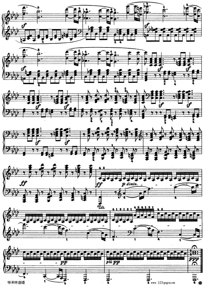 热情奏鸣曲-作品57号(第二十三钢琴奏鸣曲)-贝多芬钢琴曲谱（图15）