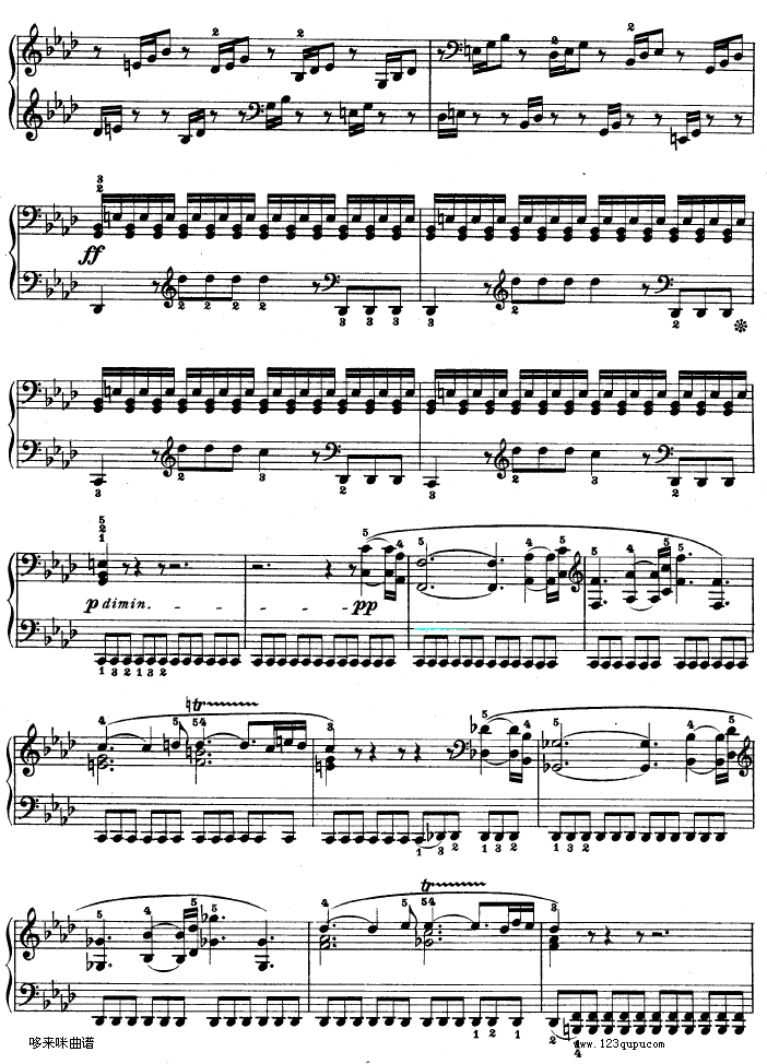 热情奏鸣曲-作品57号(第二十三钢琴奏鸣曲)-贝多芬钢琴曲谱（图8）