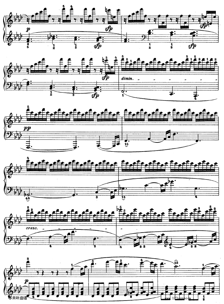 热情奏鸣曲-作品57号(第二十三钢琴奏鸣曲)-贝多芬钢琴曲谱（图12）