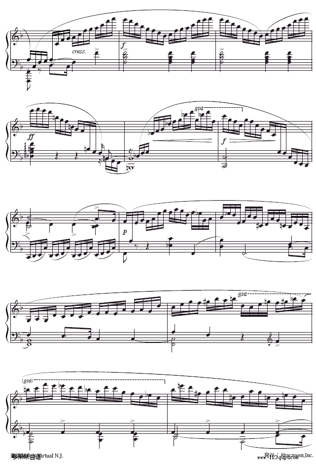 第八练习曲-Etude Op.10-8-肖邦钢琴曲谱（图6）