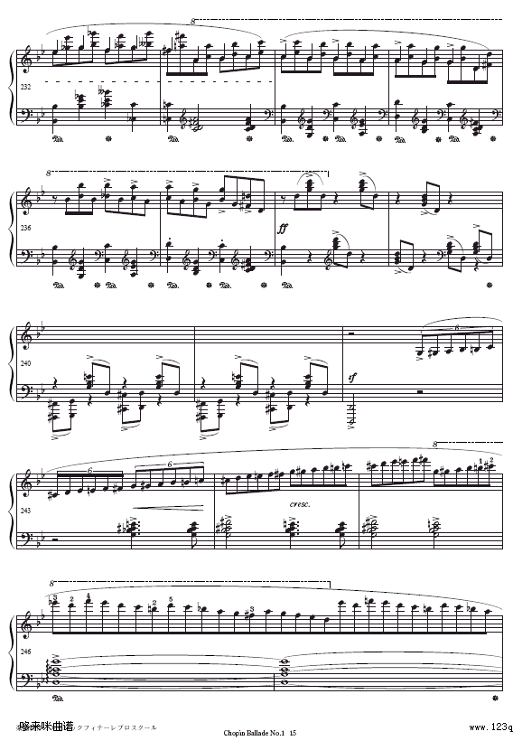 第一叙事曲-Ballade No.1-肖邦钢琴曲谱（图15）