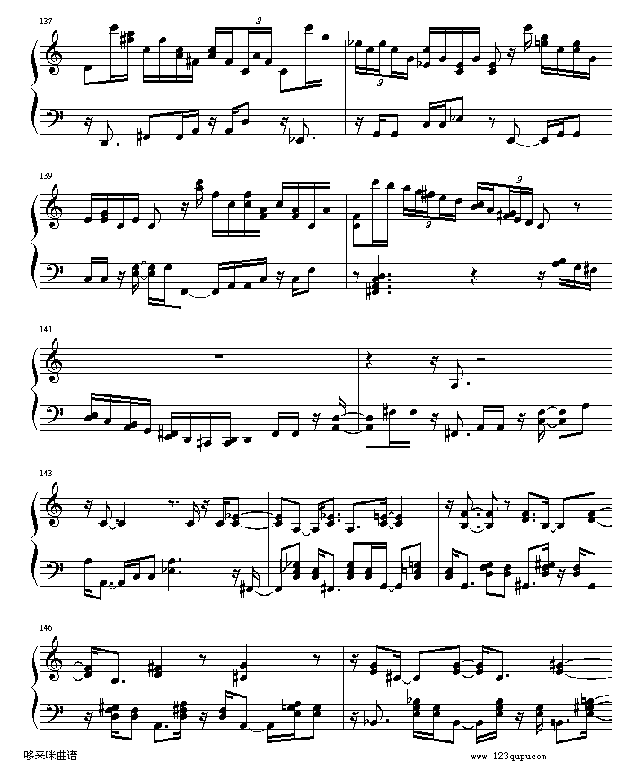 绮想輪旋曲-贝多芬钢琴曲谱（图17）