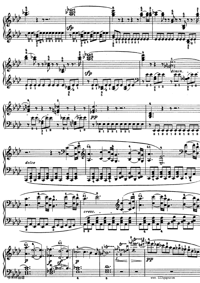 热情奏鸣曲-作品57号(第二十三钢琴奏鸣曲)-贝多芬钢琴曲谱（图2）