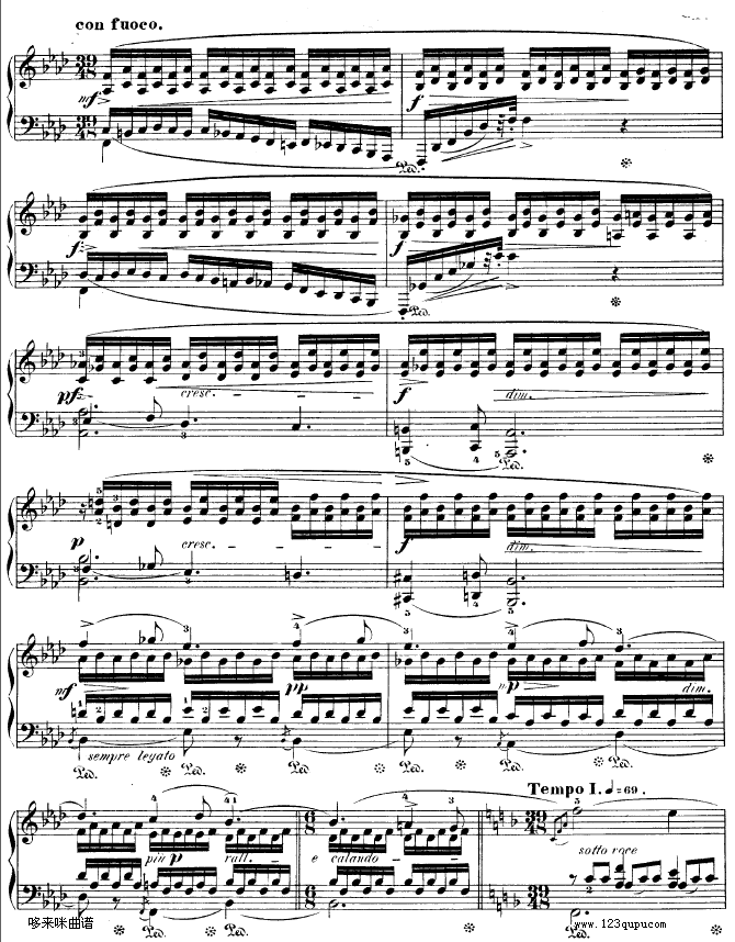 F大调夜曲作品15号 - Nocturne Op.15 No.1-肖邦钢琴曲谱（图3）