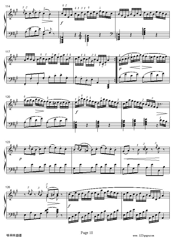 A大调钢琴奏鸣曲K331-寒风-莫扎特钢琴曲谱（图10）