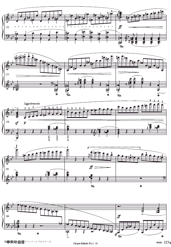 第一叙事曲-Ballade No.1-肖邦钢琴曲谱（图10）