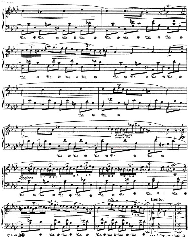 B大调夜曲作品32号 -OP32 NO.2-肖邦钢琴曲谱（图8）