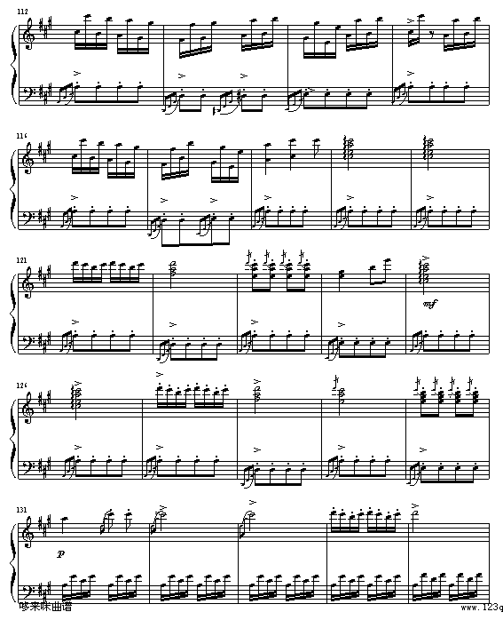 土耳其进行曲-公孙剑-莫扎特钢琴曲谱（图6）