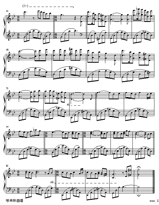 Les Fleurs Sauvages -野花-克莱德曼钢琴曲谱（图4）