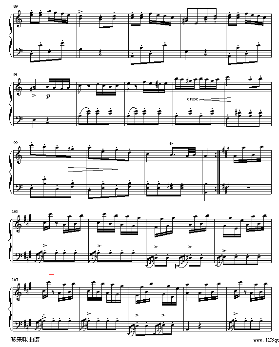 土耳其进行曲-公孙剑-莫扎特钢琴曲谱（图5）