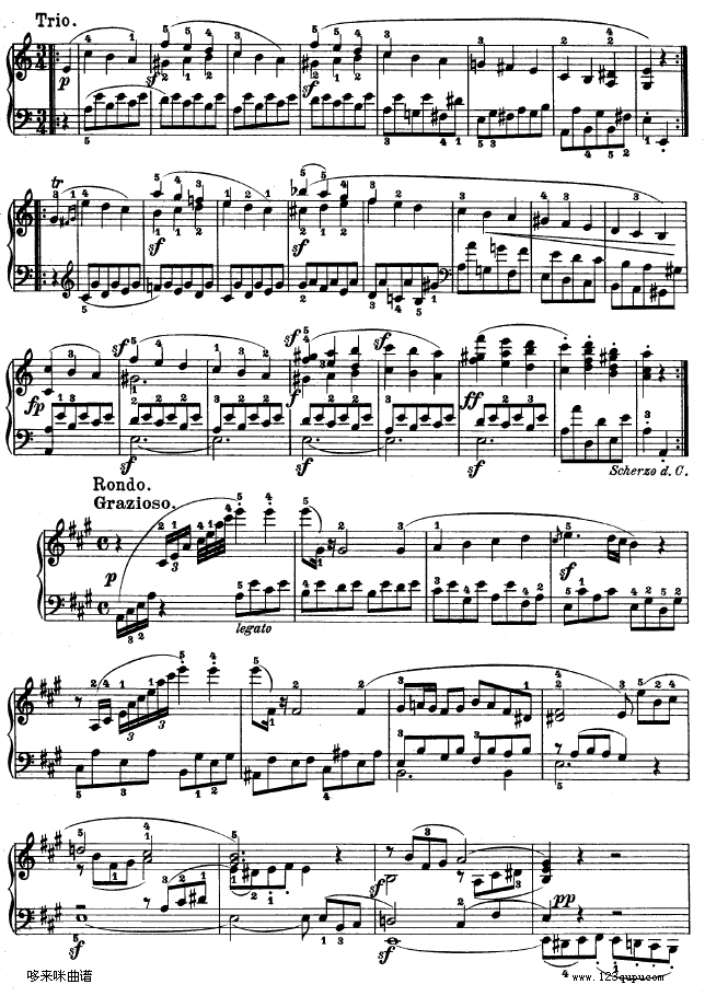 A大调第二钢琴奏鸣曲-贝多芬钢琴曲谱（图14）